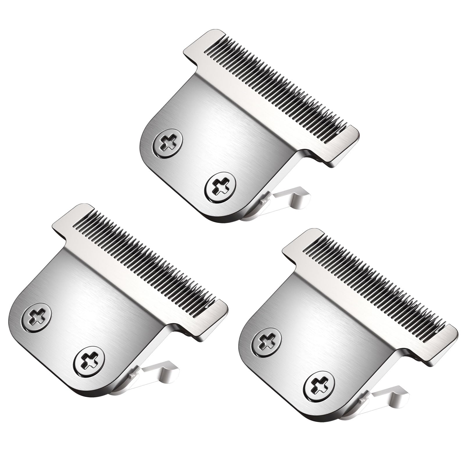 3 Pack T-Blade Detachable 40mm Replacement blades Compatible with Wahl Trimmers 9864/9864SS/9686/9818A/9854L/9876L/9854 etc，Made of Stainless Steel