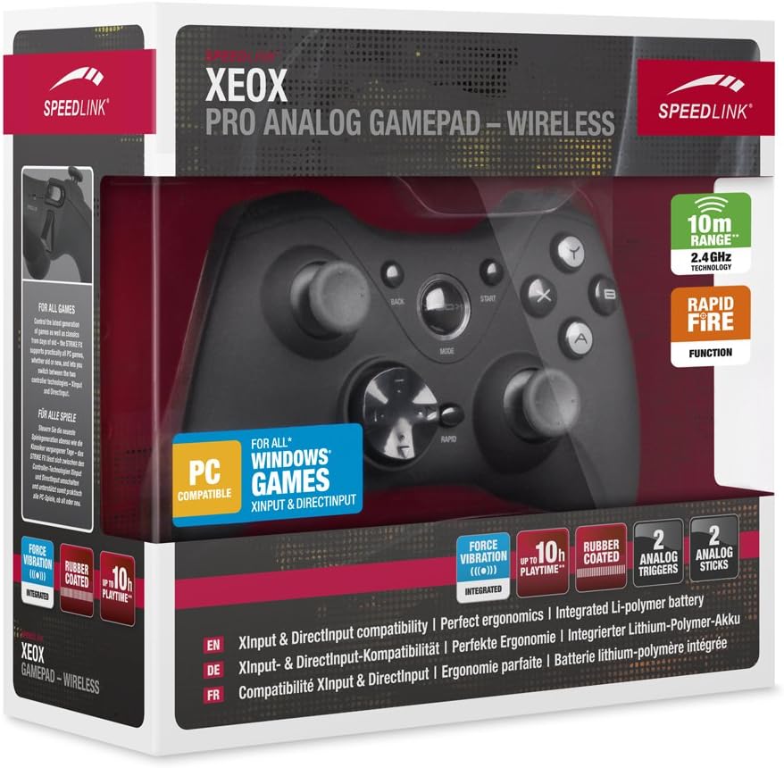 SPEEDLINK SL-6566-BK XEOX Pro Analog Gamepad - Gamepad - 8 Taste(n)
