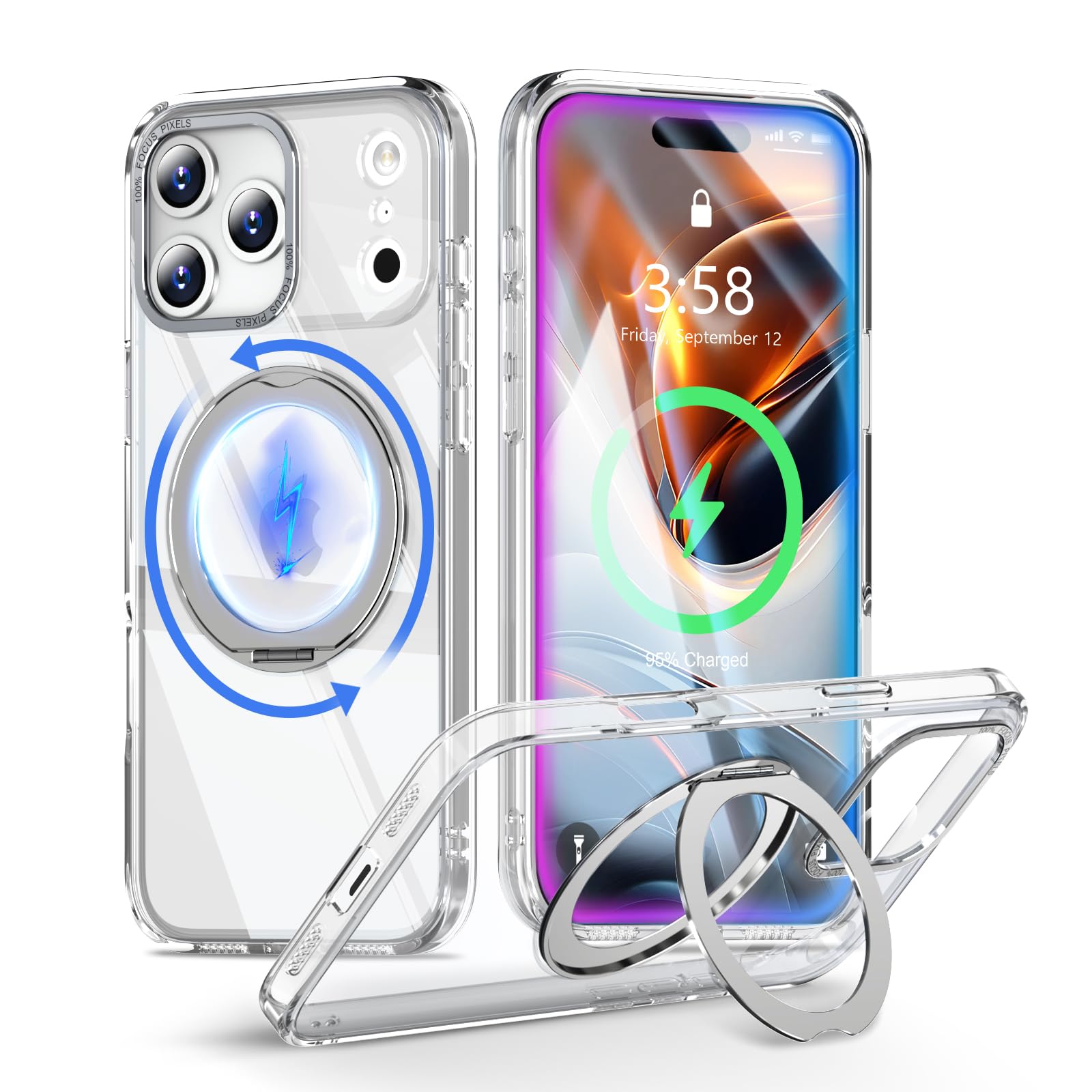 Amazon.co.jp: MINIKA iPhone 17 Pro Max 用 ケース Magsafe 対応 360
