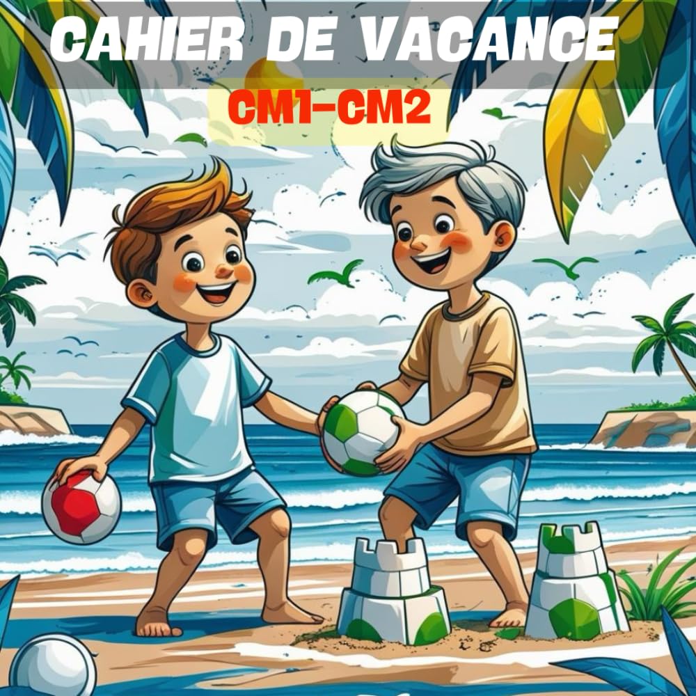 CAHIER DE VACANCE - CM1 VERS CM2: Jeux de Français/ Jeux de mathématiques/ Le Train des Vacanciers/ Jeux de SPORT, Apprendre à lire.: Livre de ... cahier de jeux pour enfants de 10 ans.