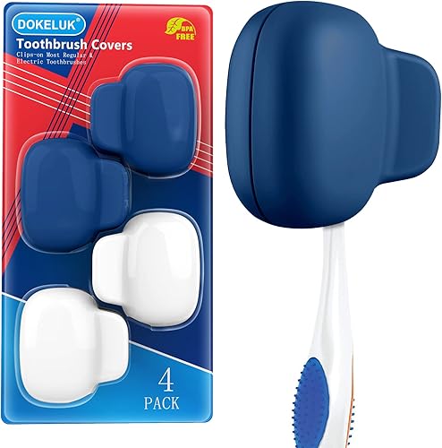 Paquete familiar de fundas para cepillos de dientes fundas de cepillo de dientes, estuche de viaje, clip de plástico para viajes domésticos, se