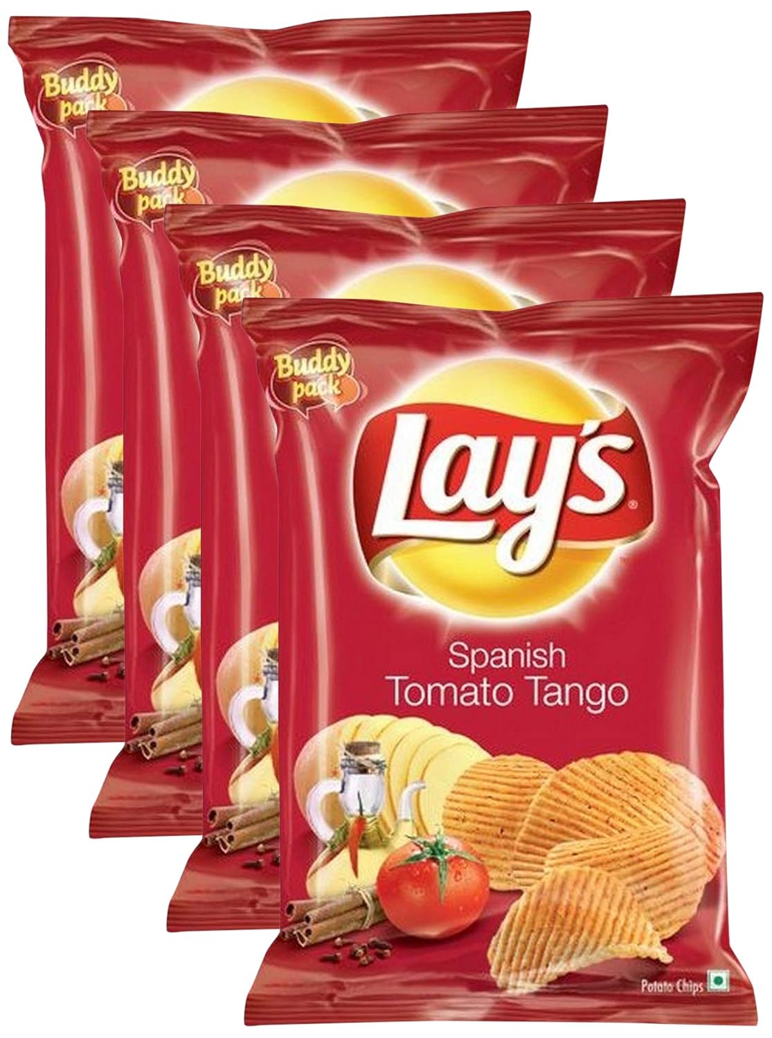 Spar Combo Lays Potato Chips Spanish Tomato Tango, 95g (Buy 3 Get 1