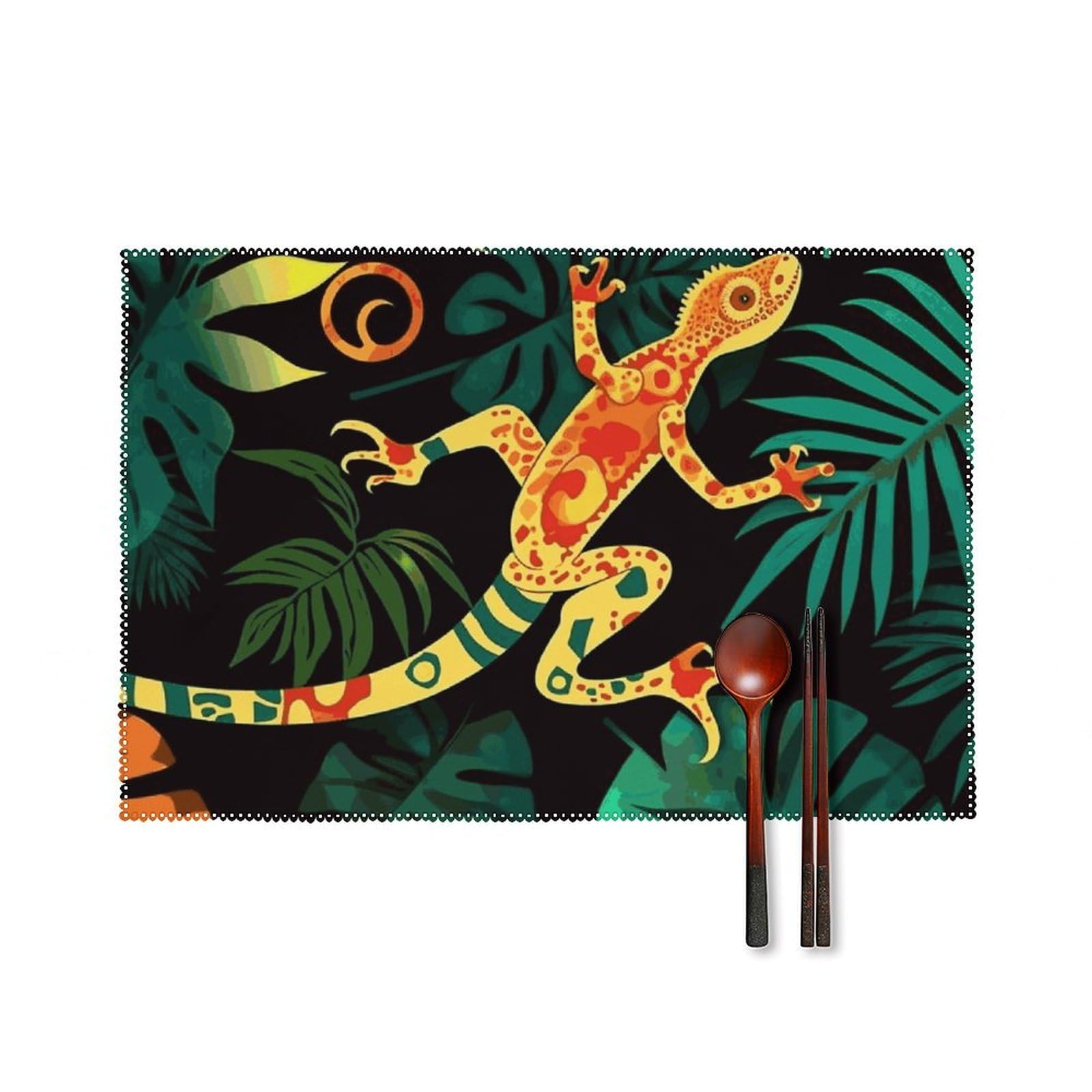 Sets de table jungle tropicale pour embellir votre table de salle à manger et cuisine