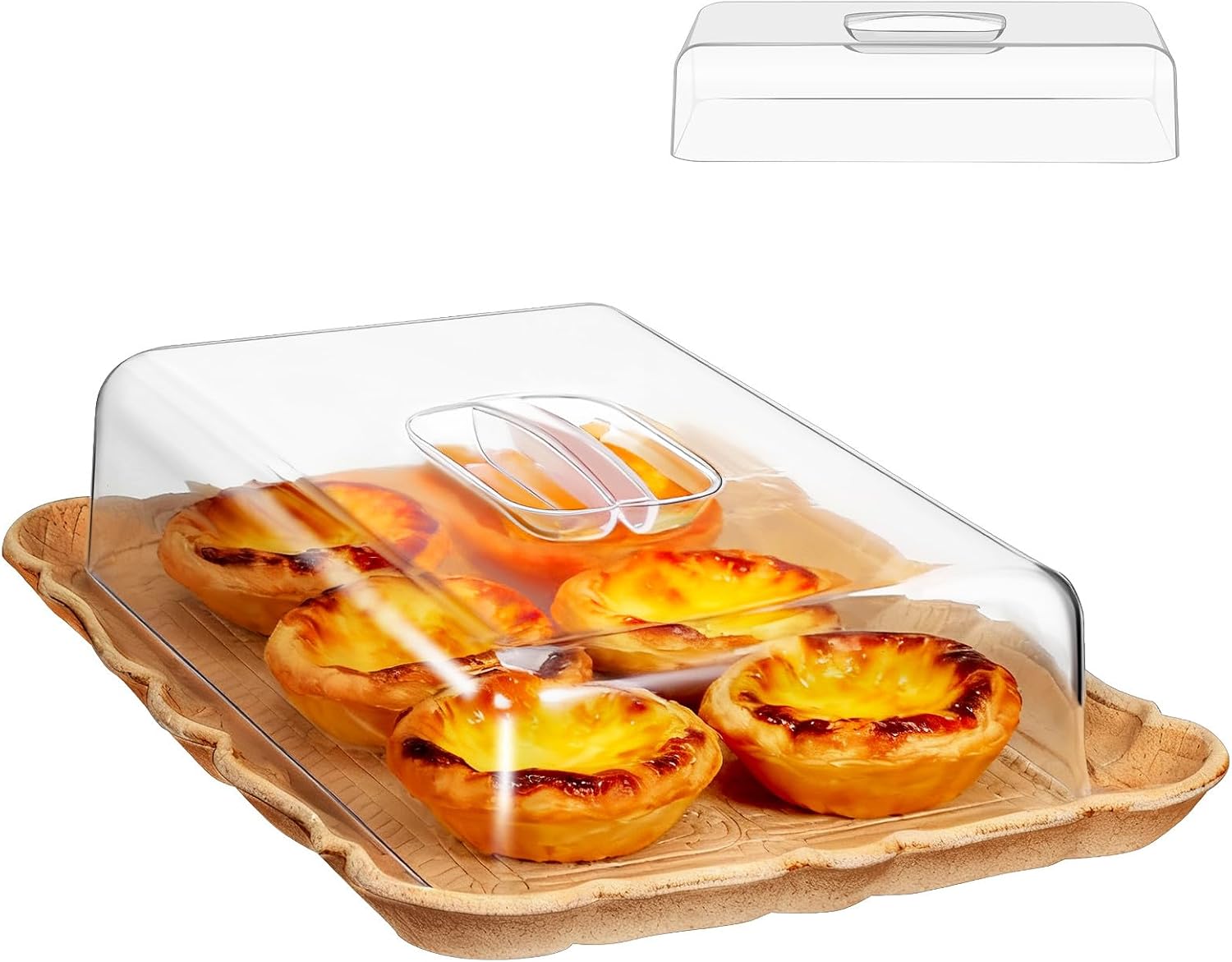 RUNROTOO Rectangular Cake Dome Cover for Food Protection and Display in ...