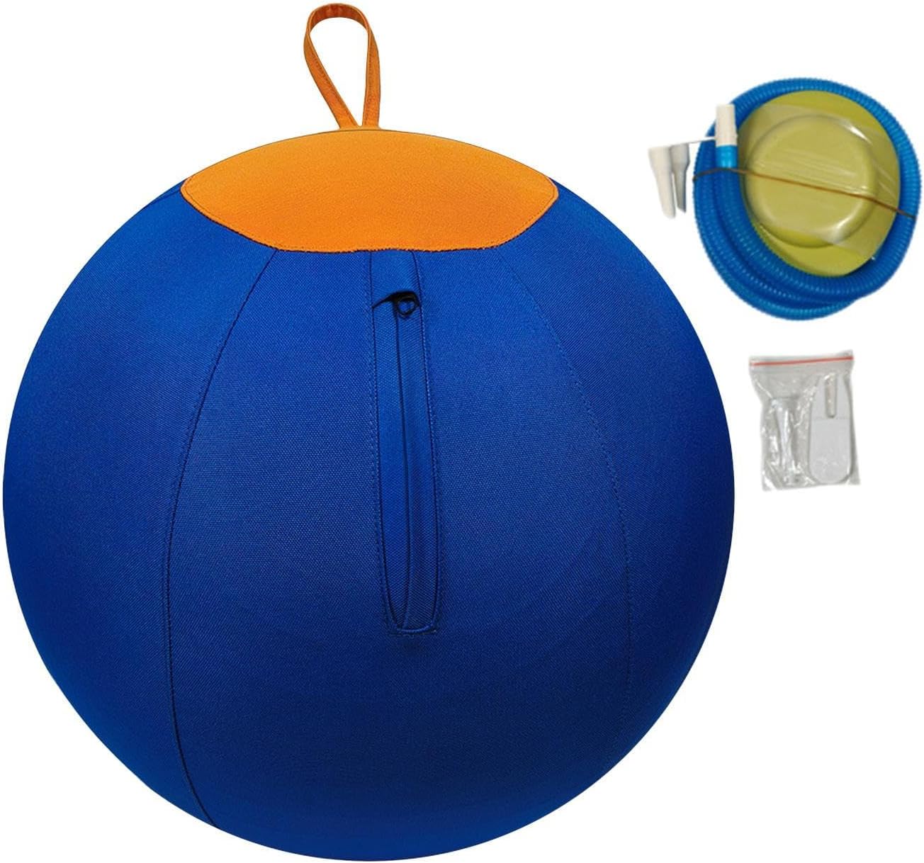 Calming Jumbo Ball, with Convenient Wrist Strap, 45x45x45cm, Giant Herding Ball, Inflatable Big Sphere with Handle Cover, Interactive and Safe Material, for All Breed, Outdoor, Home, Travel