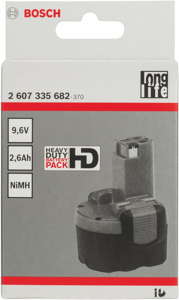 Bosch 2607335682 Nickel HD Battery 9.6V 2.6A