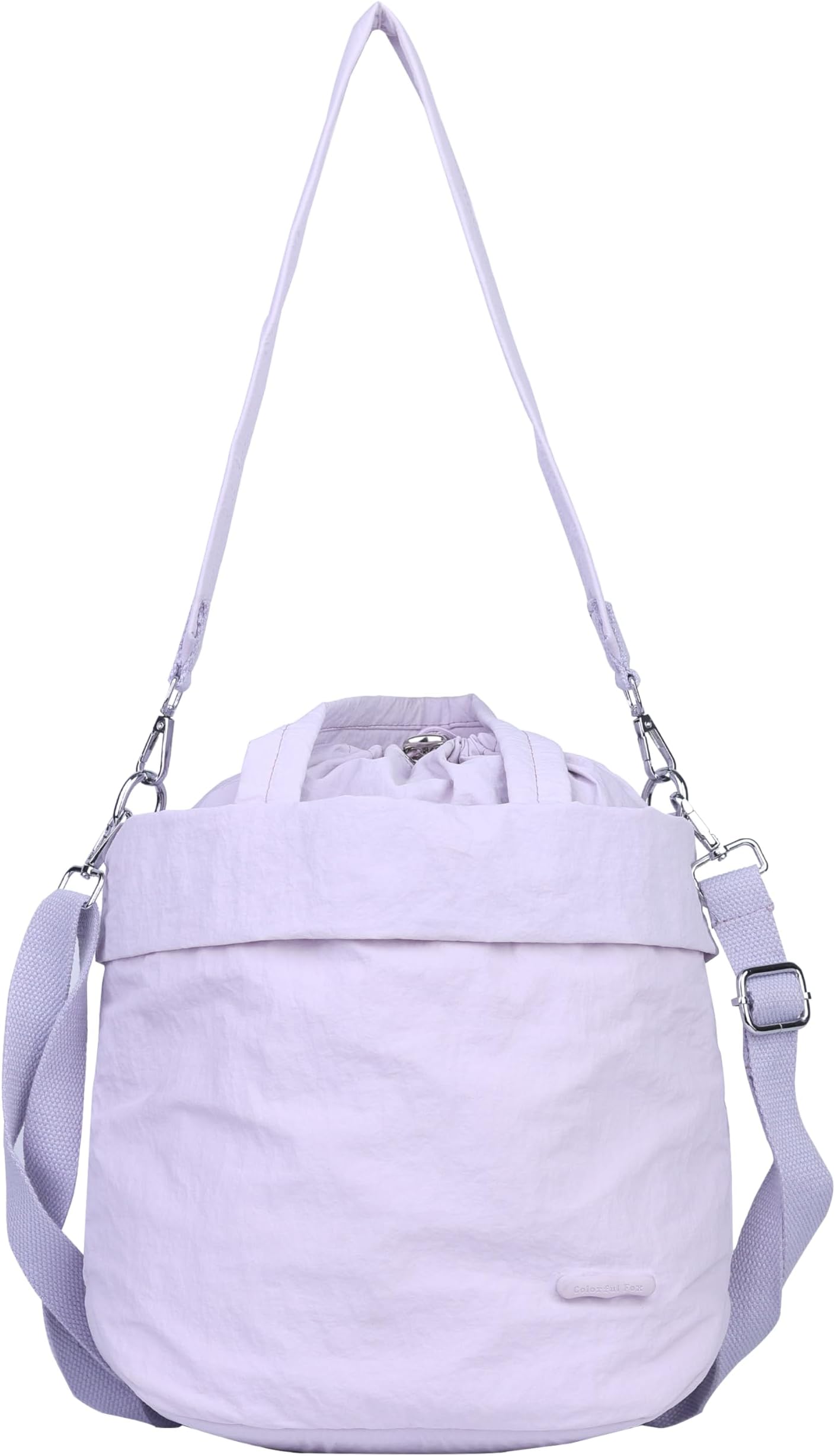 Storite Drawstring Large Crossbody Shoulder Bag Casual Sports Bag Outdoor Fitness Swimming Pool Hiking Beach Gym Bag For Women(Lavender Purple, 31X25X12 Cm)