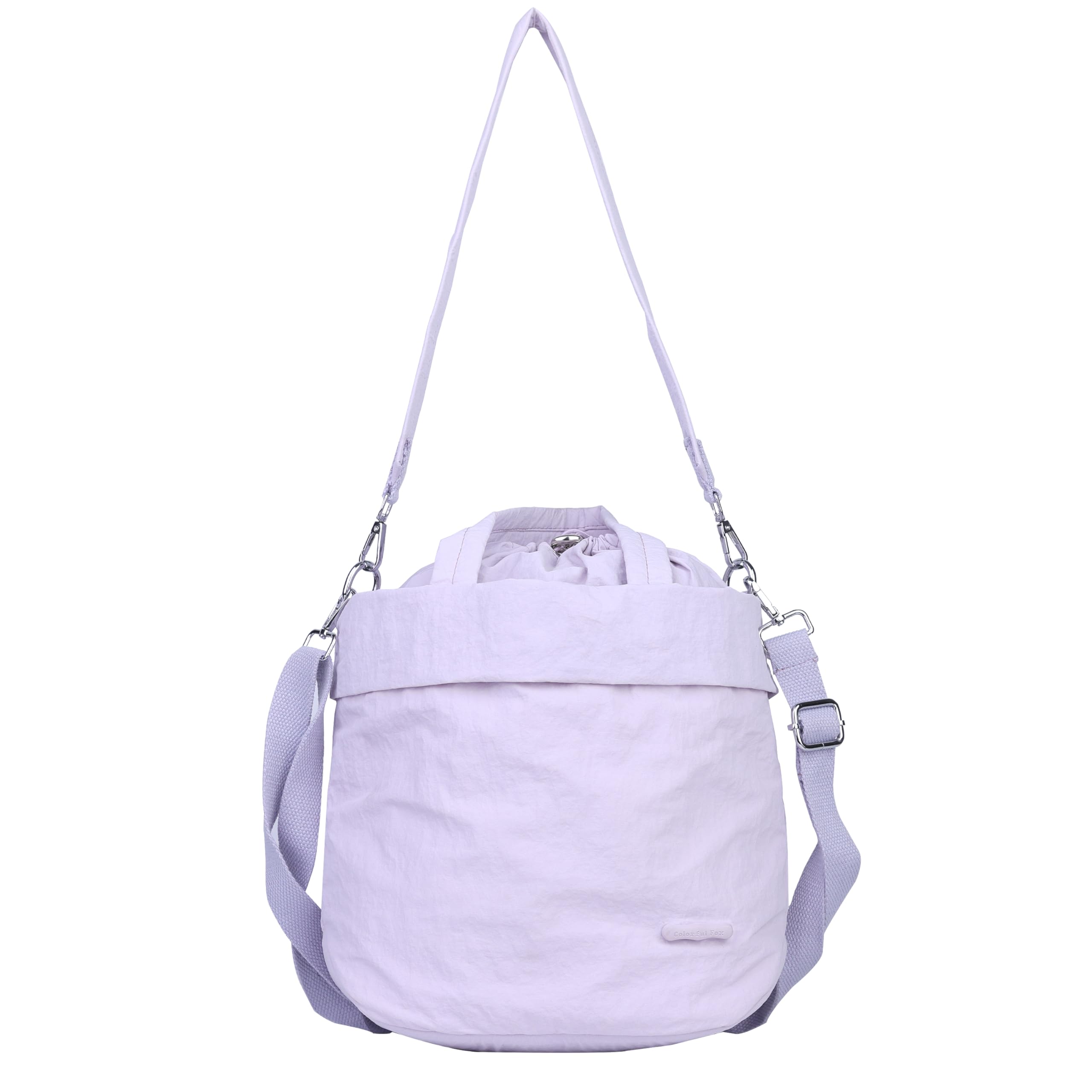 Storite Drawstring Large Crossbody Shoulder Bag Casual Sports Bag Outdoor Fitness Swimming Pool Hiking Beach Gym Bag For Women(Lavender Purple, 31X25X12 Cm)