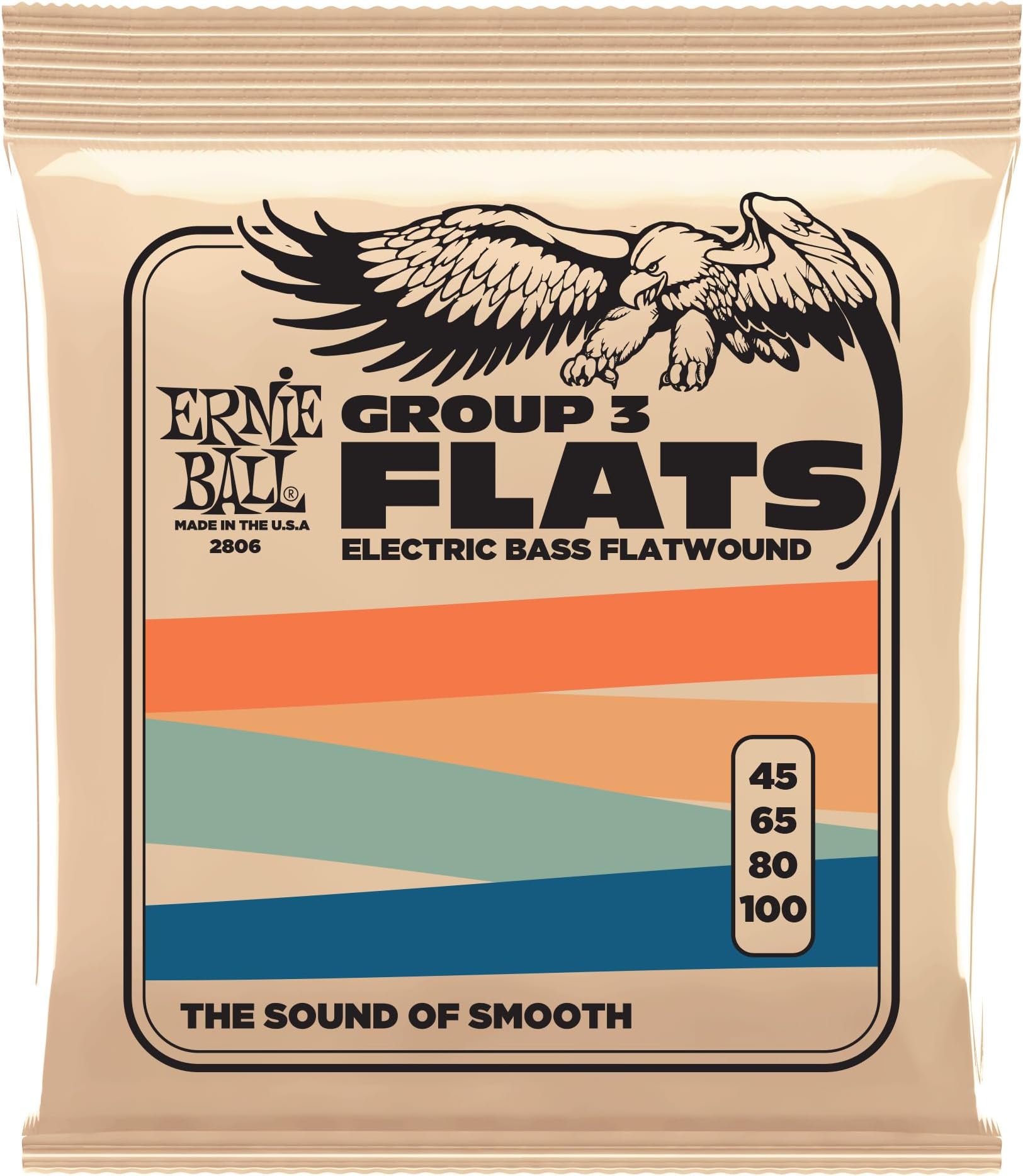 Ernie Ball Group III Flatwound Bass Guitar Strings, 45-100 Gauge (P02806)