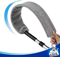 Vista 5 de MR.SIGA Plumero Flexible de Microfibra Largo para Limpieza de Espacios, Mango Ajustable de Acero Inoxidable, Plumero de Limpieza de Espacios Lavable