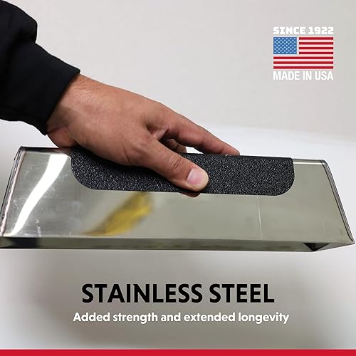 Vista 12 de Sartén de lodo heliarc de acero inoxidable contorneado antideslizante de 12 pulgadas - Advance Equipment MFG Co. Agarre de grado profesional