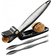 WUJIE Walnut Cracker, Heavy Duty Nutcracker, Nut Crackers For All Nuts,Crocodile Multifunctional Nut Cracker Tool Black