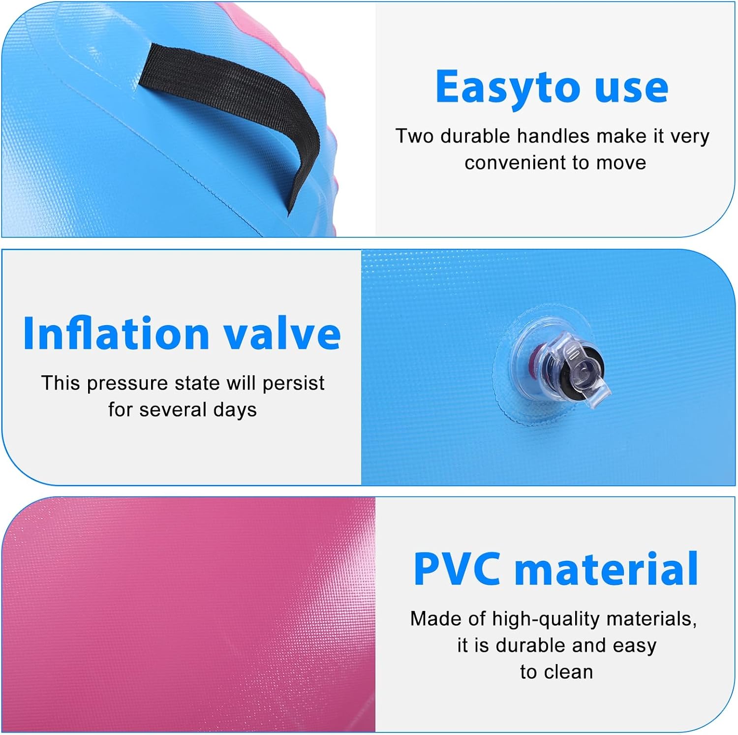 2026 New Air Barrel - Roller Gymnastics Barrel, Inflatable Tumbling Roller Mat with Air Pump, for Gym Training/Yoga Balance Exercise/Cheerleading/Home and Outdoor Use