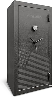 Stealth Essential Gun Safe EGS28 Special Edition FLAG Safe 28 Gun Capacity with 30 Minute Fire Protection California DOJ Approved Black - Stealth