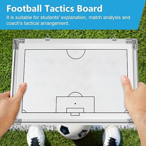 Miniatura 3 de Pure Vie Tabla magnética de tácticas de entrenamiento de fútbol, portapapeles de fútbol portátil para entrenadores de fútbol de borrado en seco,