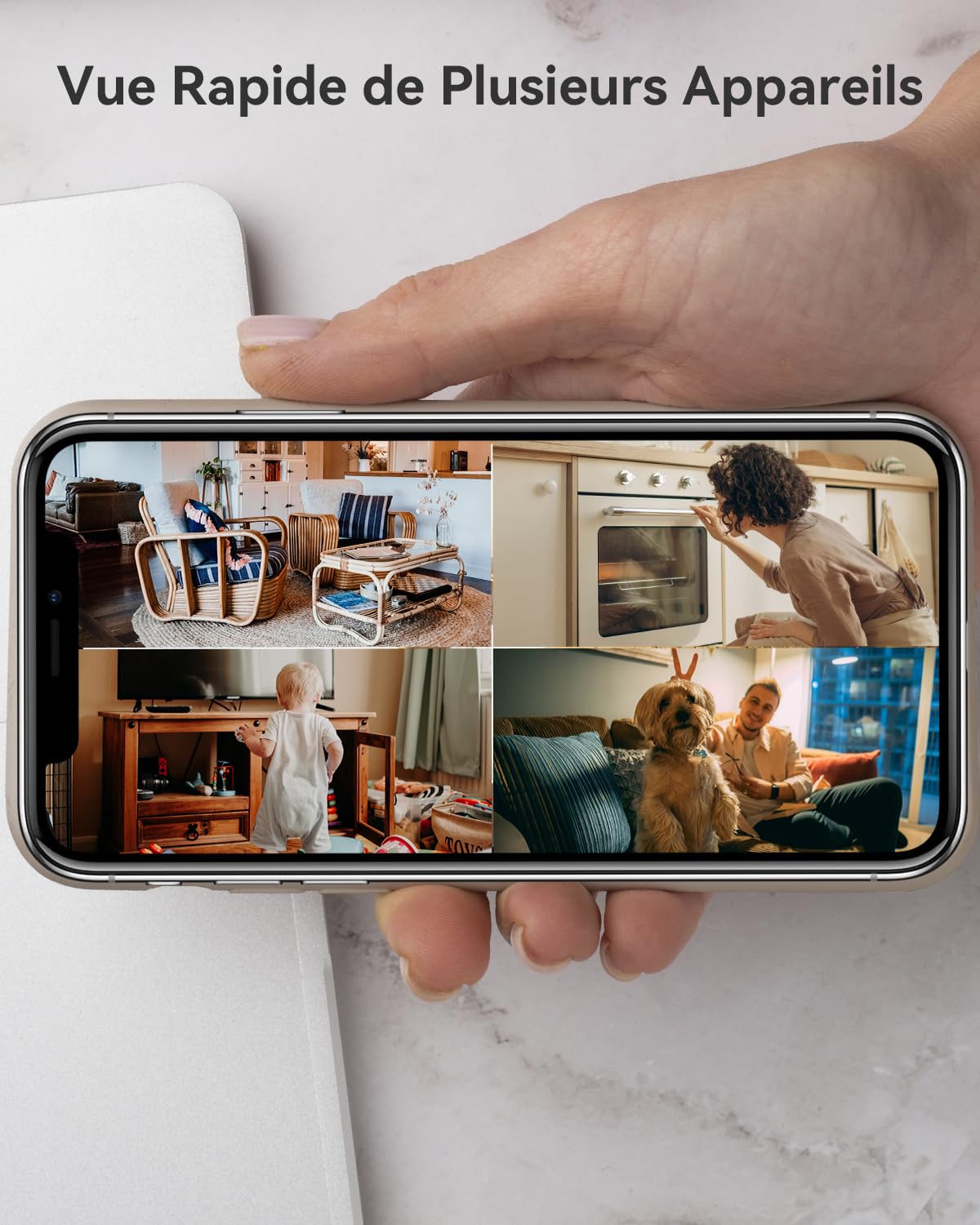 Imou 2.5K(4MP) Caméra Surveillance WiFi Intérieur Caméra 360° Connectée Smartphone Détection Humaine AI Suivi Intelligent Sirène Audio Bidirectionnel Mode Privé Compatible Alexa pour Bébé/Animaux