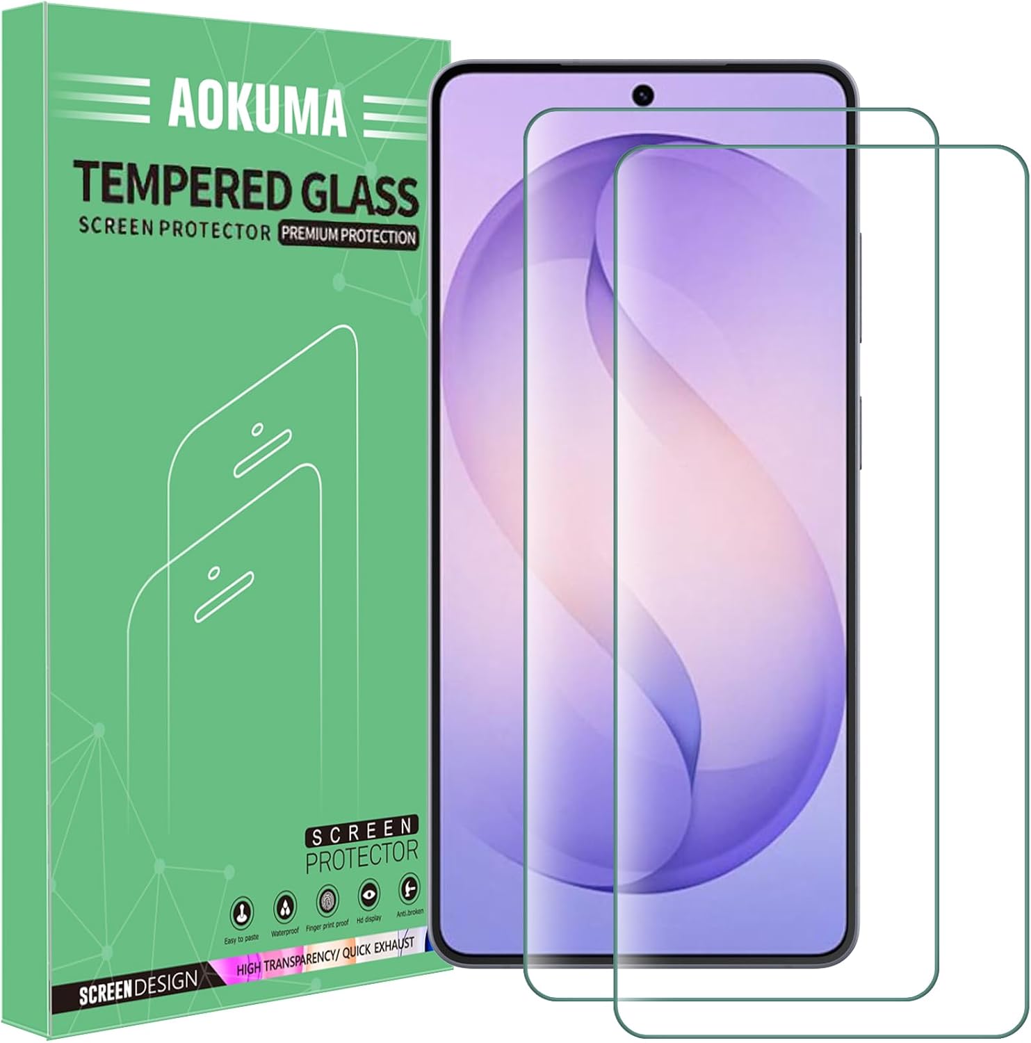 AOKUMA Ochraniacz ekranu do Samsung Galaxy S26 Ultra, [2 sztuki] szkło hartowane do Galaxy S26 Ultra łatwa instalacja, szkło hartowane 9H do Samsung S26 Ultra, ochraniacz ekranu