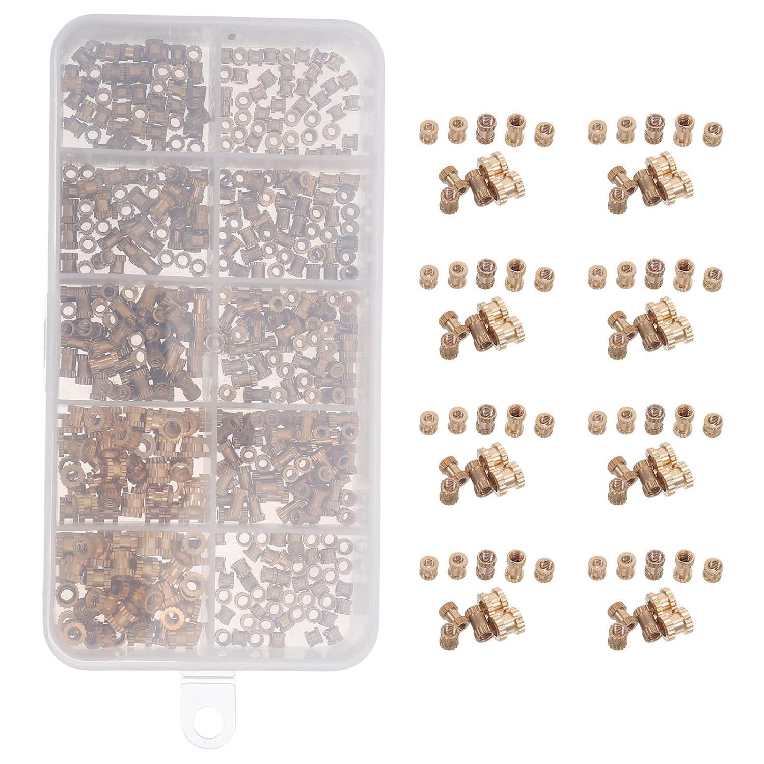 500pcs Brass Threaded Insert Nuts for 3D Printing M3 M2.5 M2