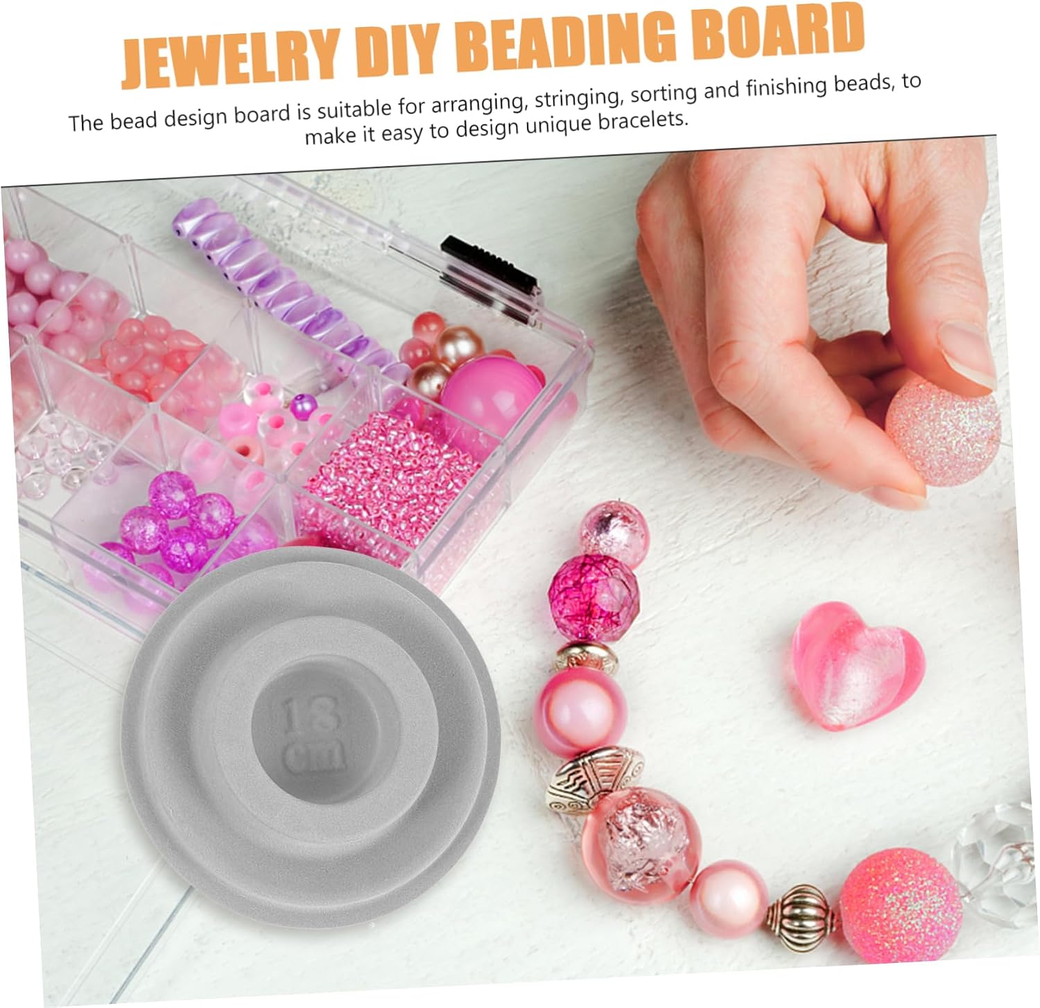 HAPINARY Stable Bead Design Board Bead Jewelry Tray Jewelry Making Supply Making Organizer