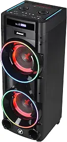 Amvox Torre de Som Amplificada ATX 2200M Pancadão, 2200W RMS, Bluetooth, Equalizador, Bivolt, Display e Iluminação em LED