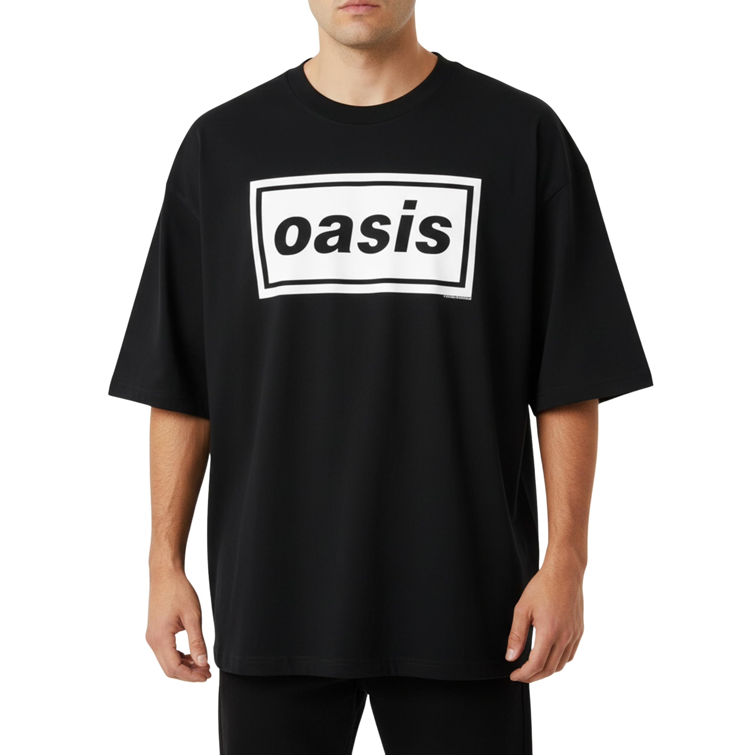 Oasis Decca Band Logo Limited Edition 999 Only Oversized Boxy T Shirt S Black