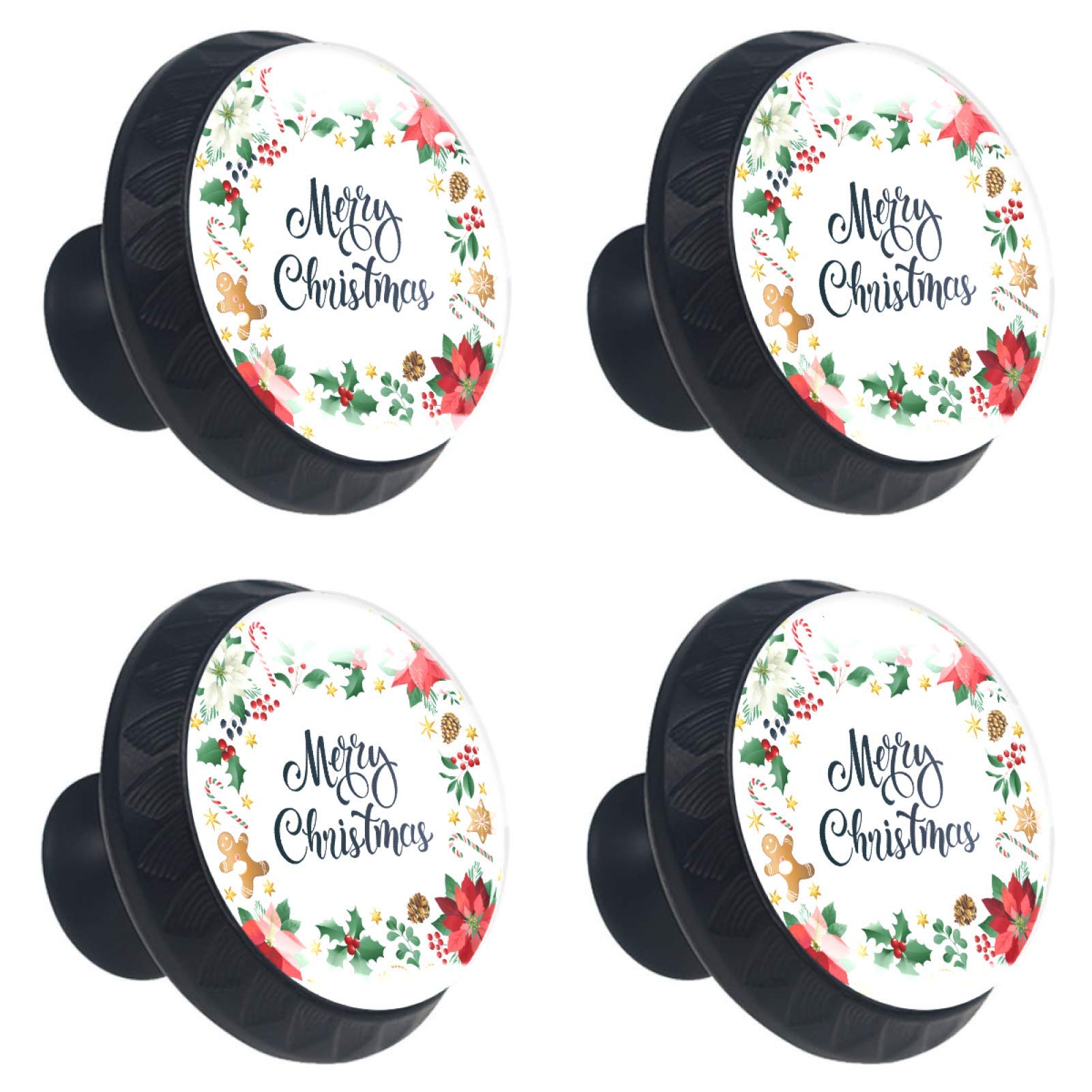 Boutons de tiroir de Noël en cristal brillant et quincaillerie haut de gamme
