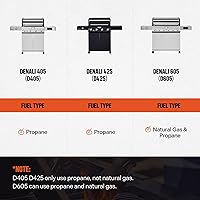 Vista 9 de Monument Grills 6+1 parrilla inteligente convertible de gas natural, 6 quemadores y 1 quemador lateral de acero inoxidable Denali 605 con tecnología