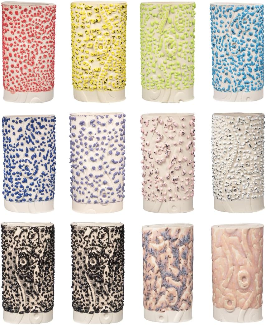 AMACO Crawls High Fire Glazes 12-Pint Class Pack, 11 Assorted Colors, Intermixable Mid-High Fire Cone 5-6 (CR) Liquid Ceramic Pottery Glazes for Bisque
