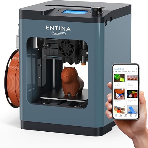 Miniatura 10 de Impresoras 3D Mini Tina2 Basic V11, Impresora 3D Completamente Montada y con Nivelación Automática para Principiantes y Niños, Plataforma Magnética