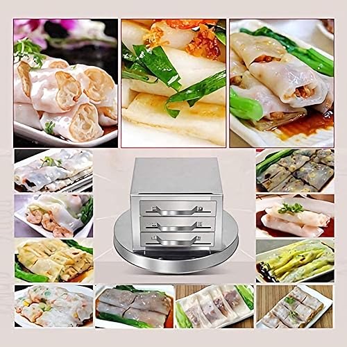 Miniatura 2 de JFF Máquina de rollos de fideos de arroz, máquina de rollos de fideos de arroz cantonés, cajón de vapor de acero inoxidable, utensilios de cocina