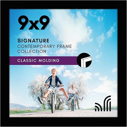 Vista 92 de Americanflat Marco de fotos de 10 x 13 pulgadas con vidrio inastillable - Colección Signature - Marcos de estilo galería hechos de madera de Negro