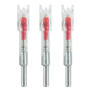 BALLISTA 6mm Lighted Nocks for Crossbow Bolts - High Visibility LED Arrow Nocks, Long Battery Life, On/Off Switch, Fits 4.2mm ID, 6mm OD Shafts - Green/Red/Blue - 3 pc