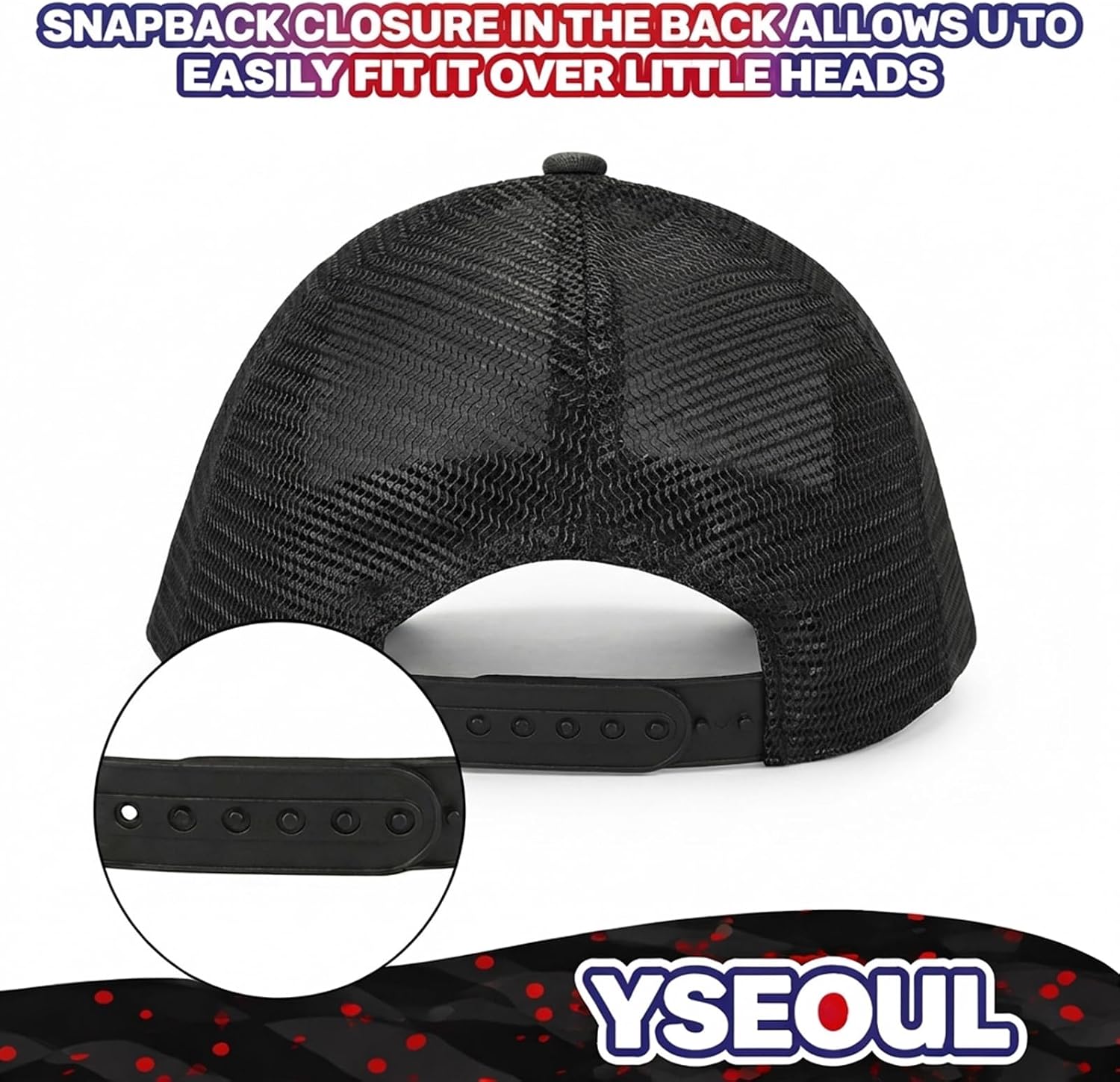 Youth Kids American Flag Trucker Hat, Flat Brim Snapback Mesh Quick Dry Cap 250 Anniversary USA Hat, Ages 5-15
