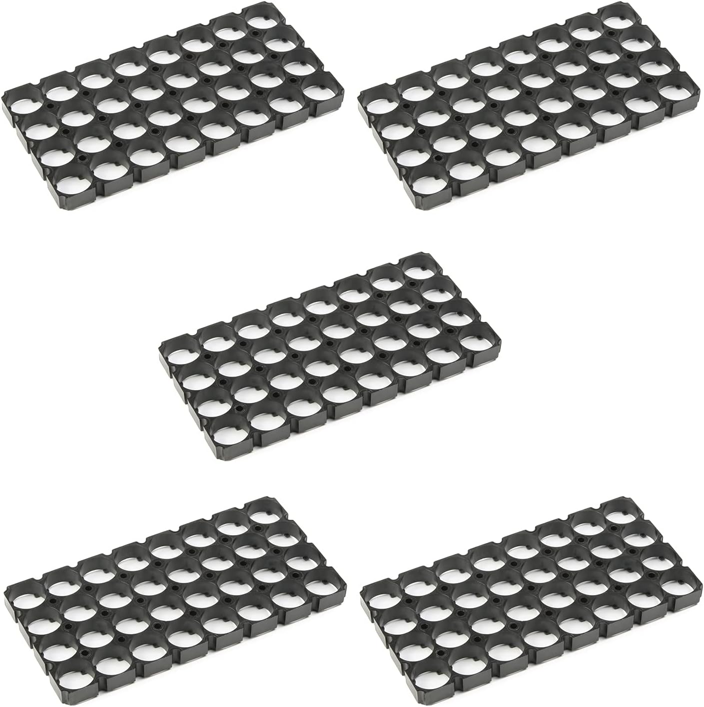Fielect 10Pcs 3x10 Cell Spacer 18650 Lithium Battery Plastic Holder Bracket for DIY Battery Pack 18.5mm Hole Dia