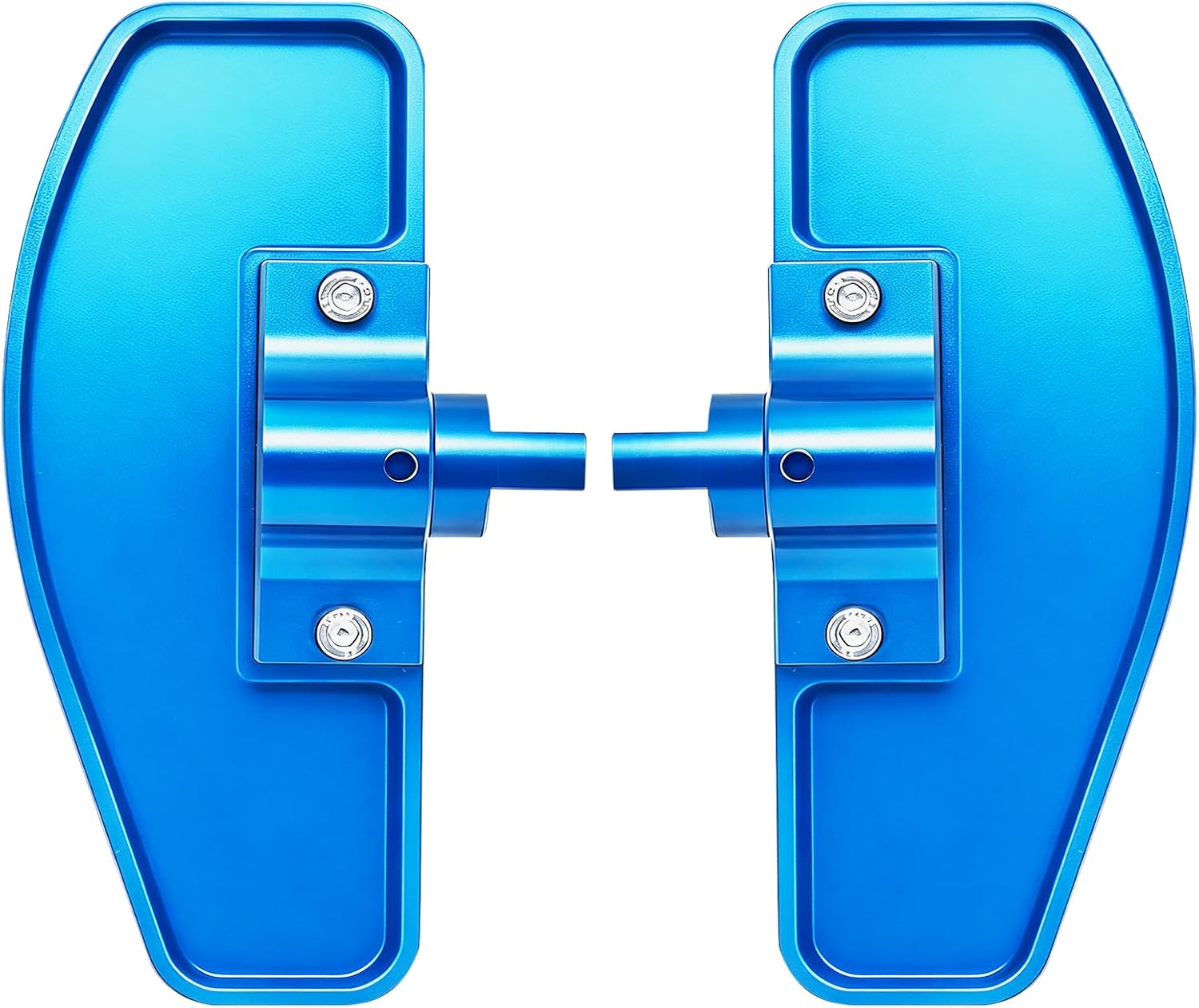 Blue 10mm Universality Rear Diamond Passenger Foot Pegs, Mini Floorboards Foorests for Harley Touring Road glide Road king Electra glide Street glide Dyna Softail Fat Boy Street Bob Low Rider ST
