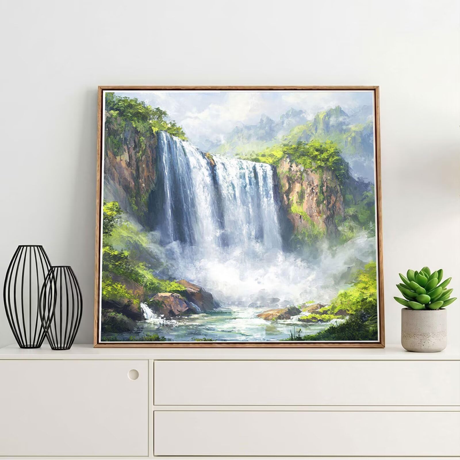 Diamond Painting Adulti, Autunno Diamond Painting Kit Completo, 5D Pittura Diamante Bambini Attività Manuale Creativa e Idea Regalo, Diamantini Crystal Art Tela Fai Da Te Kit 90x90cm Paesaggio FX#1007