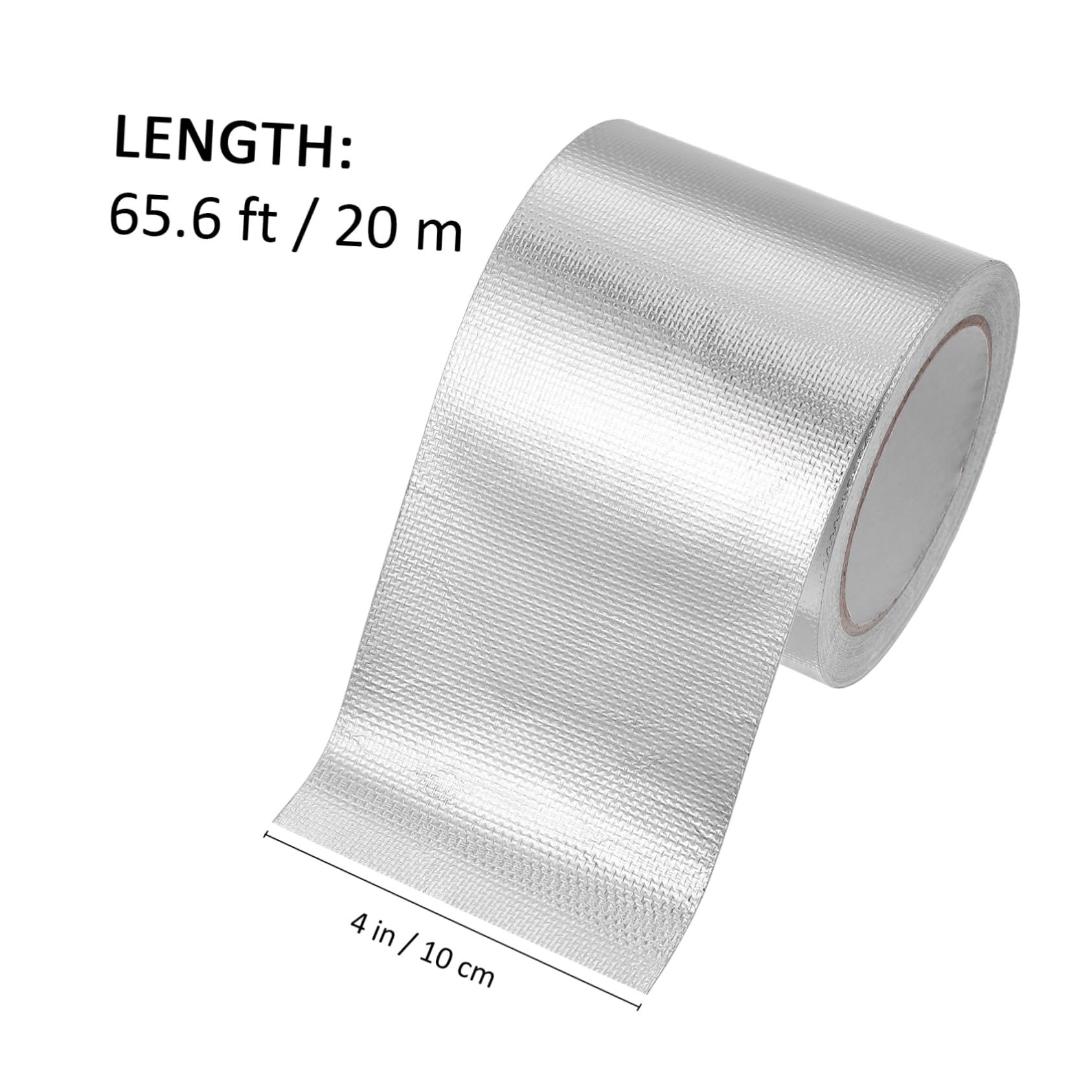 GANAZONO 1 Roll Fiberglass Cloth Aluminum Foil Tape Pipe for Sealing Outdoor Resistant Ductwork Gray Temperature Garage Insulated Heat High Fire Proof Insulation Fiber Cloth Silver