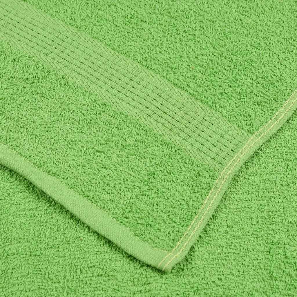Set di 12 asciugamani Frog, in cotone, soffici asciugamani per bagno e ospiti, assorbenti, 360 g/m², colore: verde mela