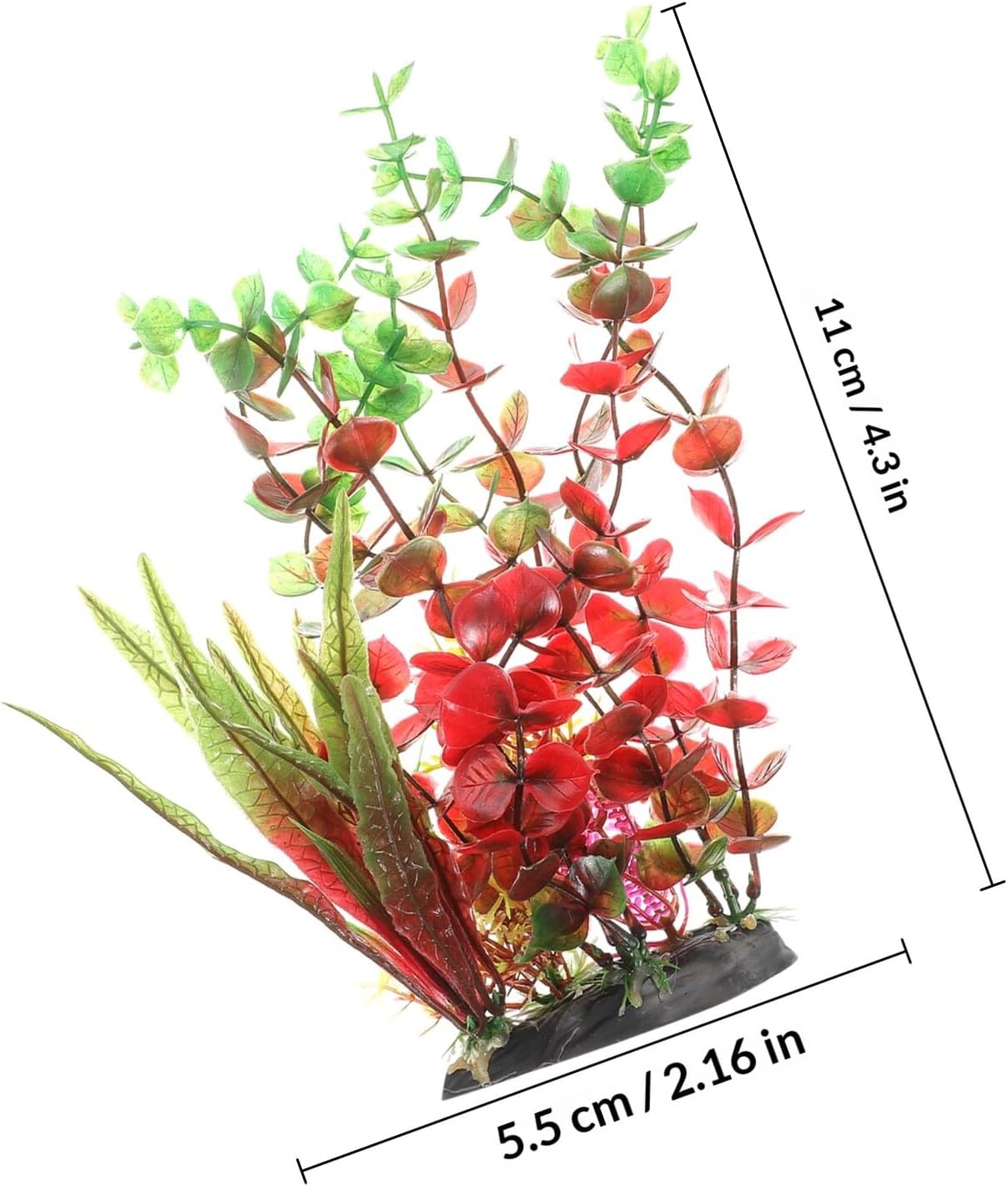 2pcs Realistic Fake Aquarium Plant Plastic Decor Compact Fish Tank Accessories for Home Aquarium Decoration