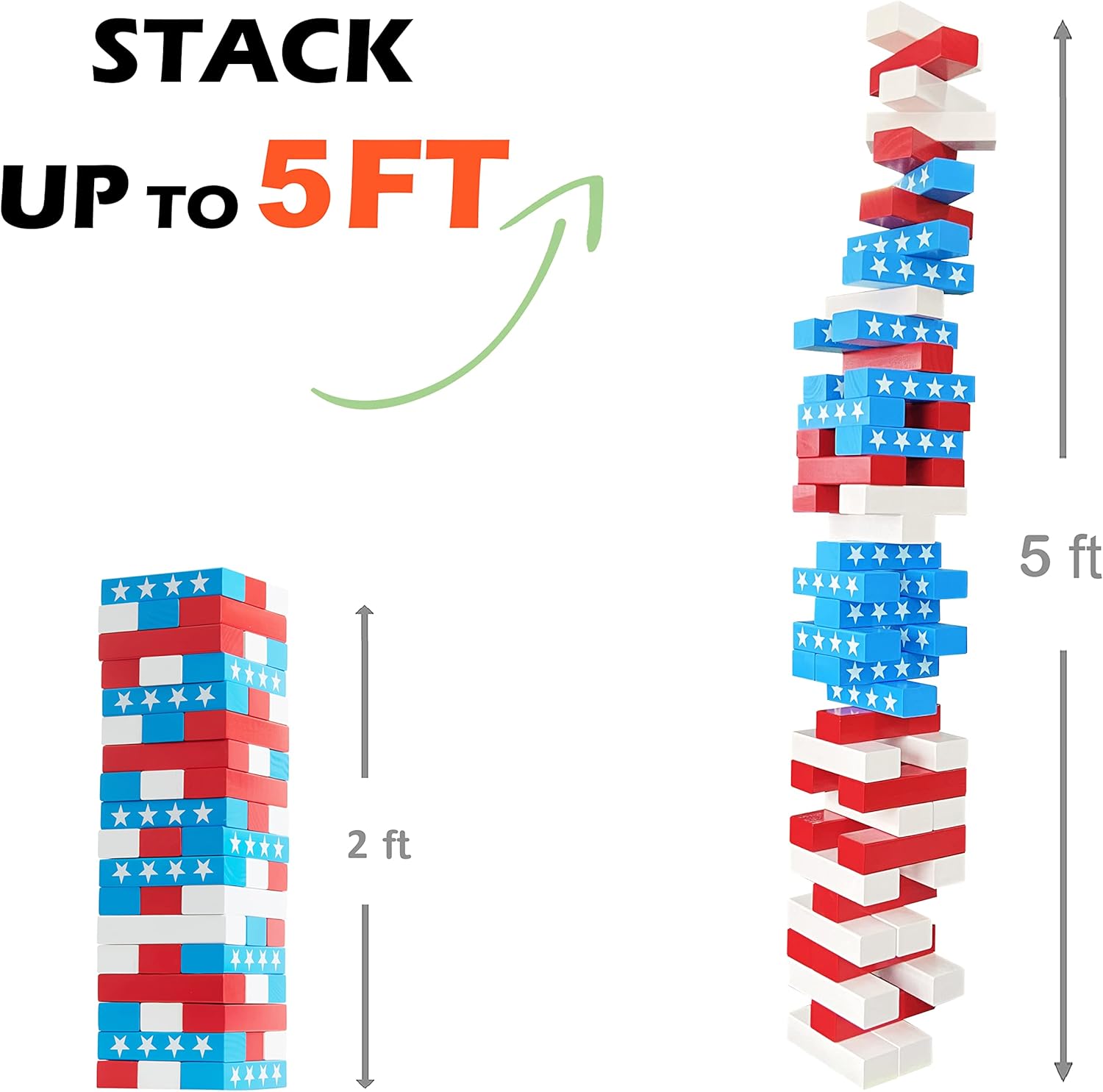 Buy Giant Tower Game Life Size Wooden Stacking Games Lawn Outdoor Games