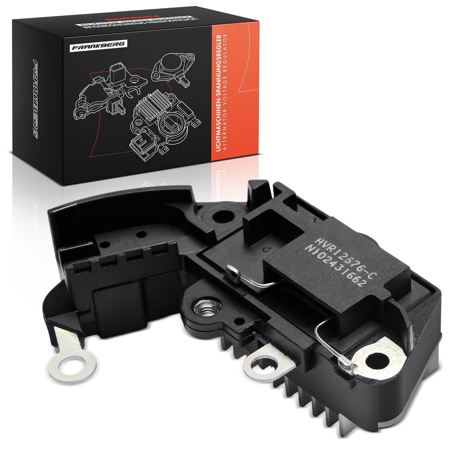Frankberg Regolatore dell'Alternatore Regolatore di Tensione 2-Poli Compatibile con Feroza Hard Top F300 Feroza Soft Top F300 Hijet Furgone S85 Hijet Pianale/Telaio Porter Furgone Replace# 133872