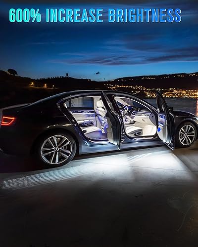 Miniatura 2 de 194 bombillas LED blancas 6000 K súper brillantes para luces de matrícula, 3030 chips 168 2825 W5W T10, bombilla LED para automóvil, luces LED para