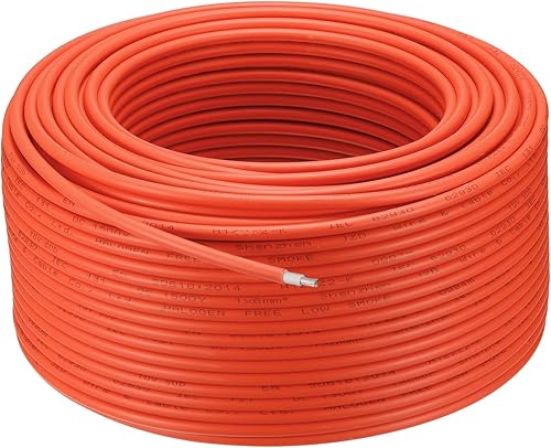MECCANIXITY Cable de panel solar de 98 pies, 10 AWG 6 mm2, cable de cobre estañado, rojo para RV, barco, panel solar marino