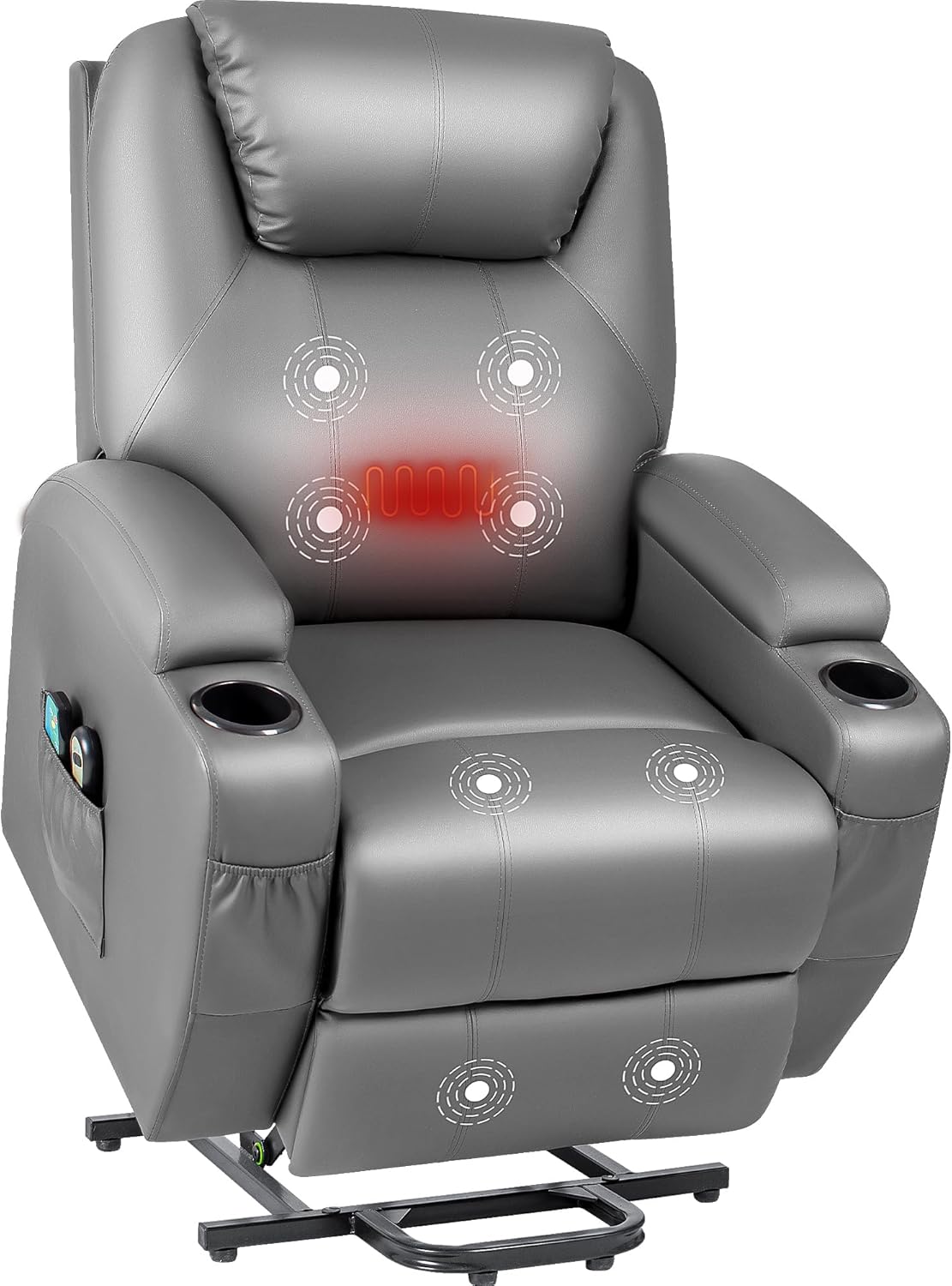 JUMMICO Power Lift Recliner Chair with Heat and Massage for