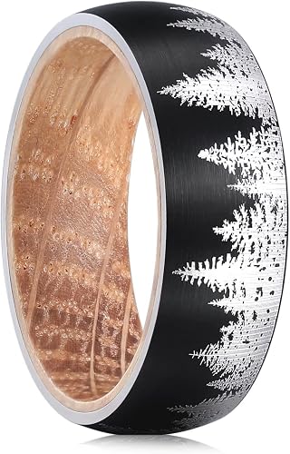 King Will Men Tungsten Wedding Band 8mm Size 8