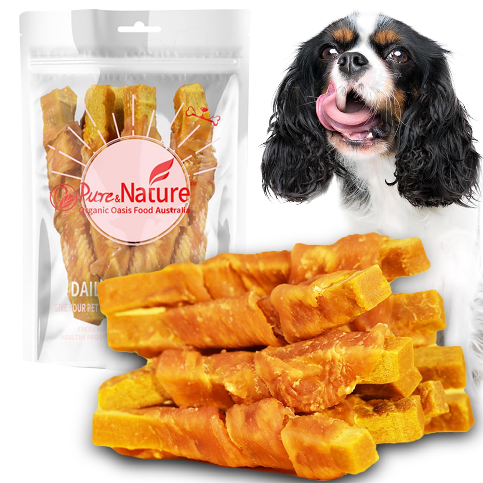 Bastoncini di formaggio avvolti in pollo 200g - Sapore latte intenso, proteine ​​di alta qualità - Snack ideali per l'addestramento e l'interazione canina