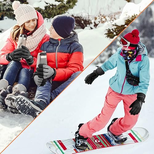 Miniatura 6 de SUN CUBE - Guantes de esquí y snowboard para hombres y mujeres, guantes de nieve, impermeables, transpirables, guantes de invierno, snowboard,