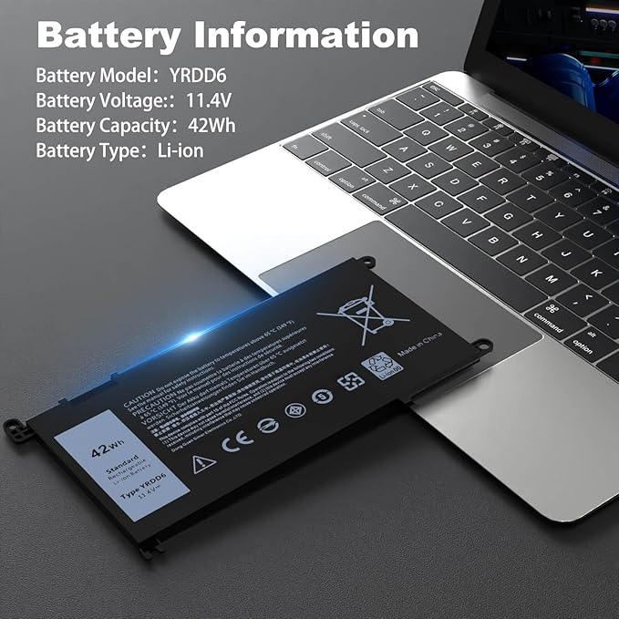 Batería YRDD6 42Wh 11.4V para Dell Inspiron 5480 5584 5590 3583 miniatura 2