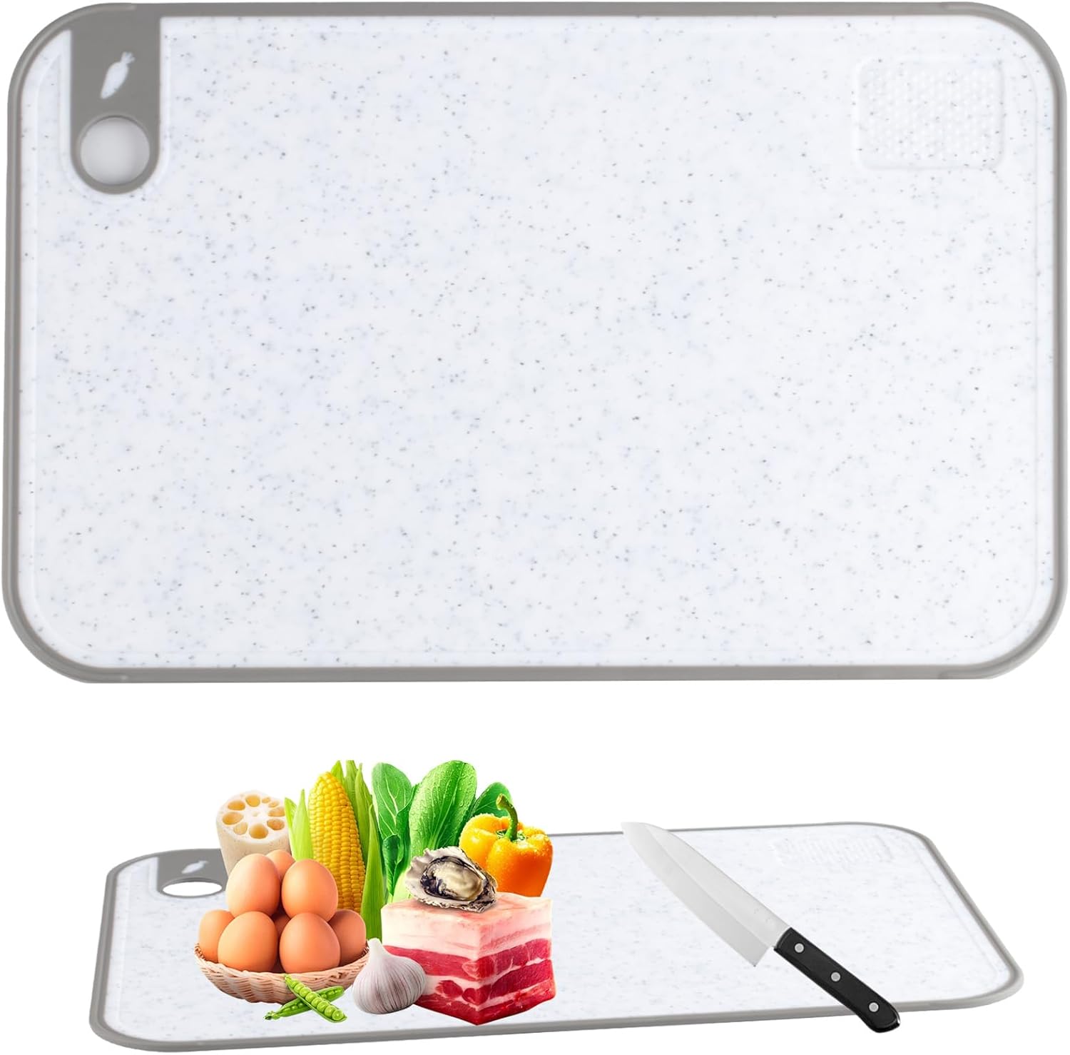 Cutting Board for Kitchen,Large Chopping Boards Set, Kitchen Cutting Boards Non Slip with Hanging Holes for Cutting Fruits, Vegetables,Easy to Clean, Reusable,wheat fiber chopping board Cutting Board for Kitchen,Large Chopping Boards Set, Kitchen Cutting Boards Non Slip with Hanging Holes for Cutting Fruits, Vegetables,Easy to Clean, Reusable,wheat fiber chopping board