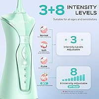 Vista 3 de COSLUS Irrigador Dental de Agua para Dientes: 4 Modos, Inalámbrico, Portátil, Tanque de 300ML Más Grande, Limpiador de Dientes de Agua, IPX7